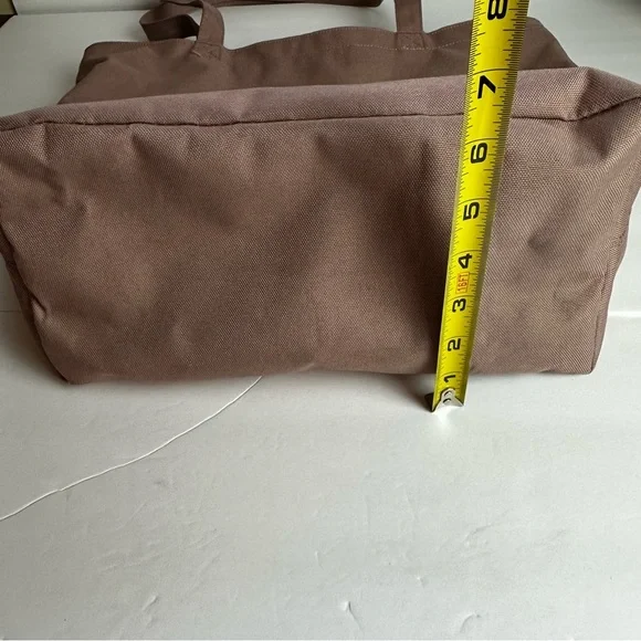 Herschel Supply Co Tote Bag Mica Ash Rose Zip Top Satchel Carry On Pockets - Picture 9 of 13